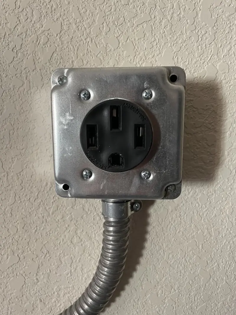 NEMA 14-50 outlet installed for Smart Home Electrical in Stow